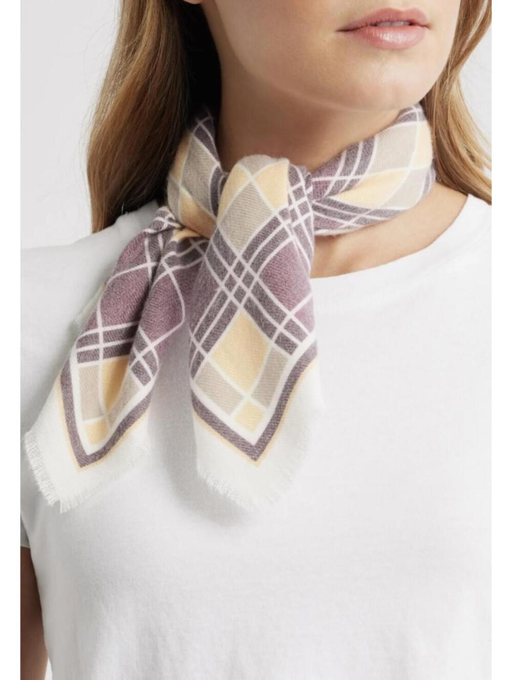 Treasure & Bond Fringe Bandana Scarf NWT Geo Grid